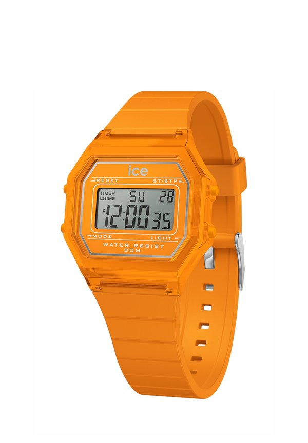 RETRO CLEAR SMALL - Digitaluhr - orange