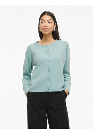 VILIGA RUNDHALS - Kardigan - blue surf