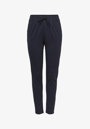 Morske jogger hlače iz raztegljive tkanine z vrvico v pasu, zoženimi nogami in stranskimi žepi. Gladka tekstura z minimalnimi detajli.