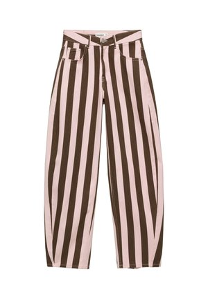 PULL&BEAR, STRIPED BARREL - JEANS - Wide Leg - light pink