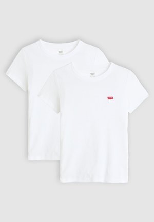ESSENTIAL TEE 2 PACK - T-shirts - white/white