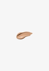 Smooth beige foundation makeup swatch with glossy texture on a white background.