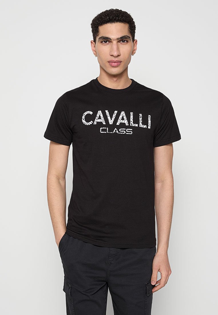 Cavalli Class T-shirt print zwart