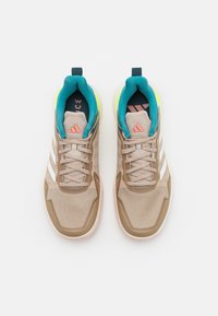 adidas Performance DEFIANT SPEED MULTI - Clay court tennis shoes - beige/core white/lucid lemon