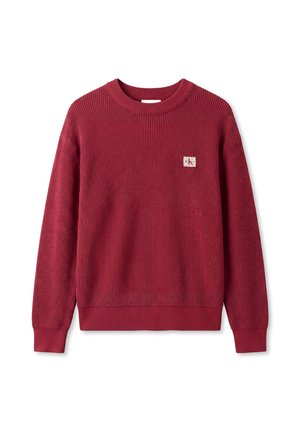 Calvin Klein Jeans, CALVIN KLEIN JEANS PULLOVER - Trui - bordeaux