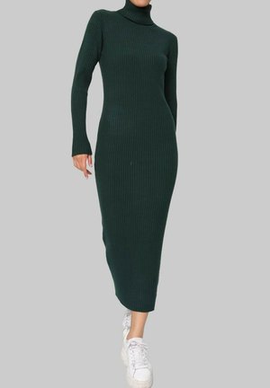 Kebello COL ROULÉ - Robe fourreau - noir