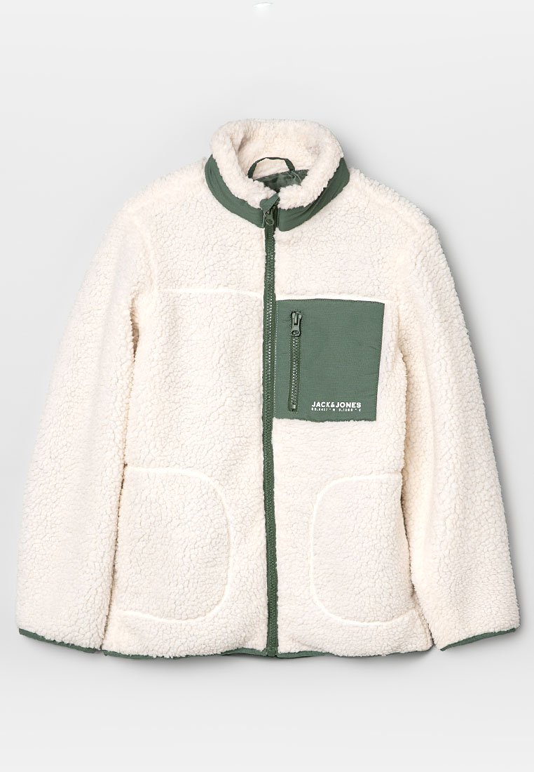 Jack & Jones Junior Fleecejacke offwhite