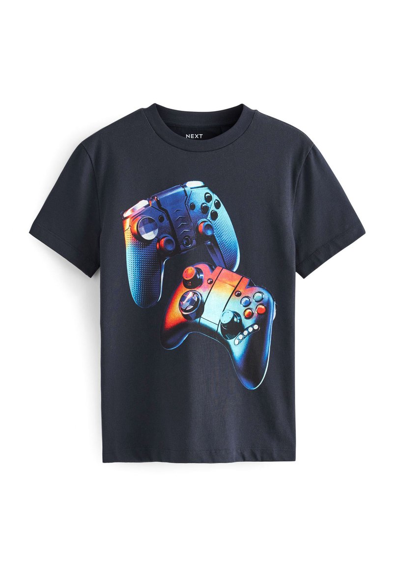 Next SHORT SLEEVE GRAPHIC STANDARD - T-shirt med print - blue gaming controller