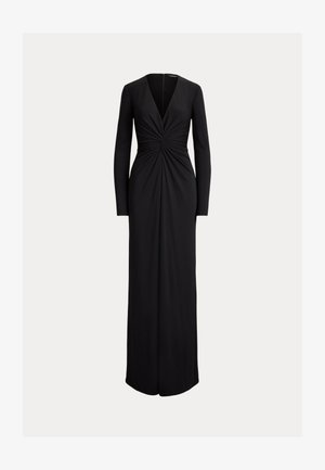 Lauren Ralph Lauren, TWIST FRONT STRETCH JERSEY GOWN - Džersejové šaty - black