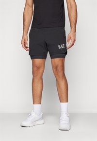 EA7 Emporio Armani - VIGOR7 SHORTS - Sportiniai šortai - black Miniatiūros vaizdas 1