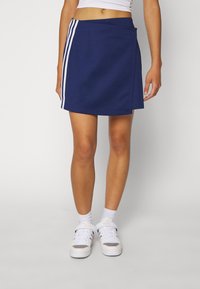 adidas Originals ADICOLOR CLASSICS 3-STRIPES - A-linjainen hame - dark blue/white