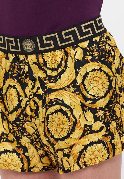Versace PAJAMA SHORT BAROQUE NEW LOGO - Donji dio pidžame - black/gold