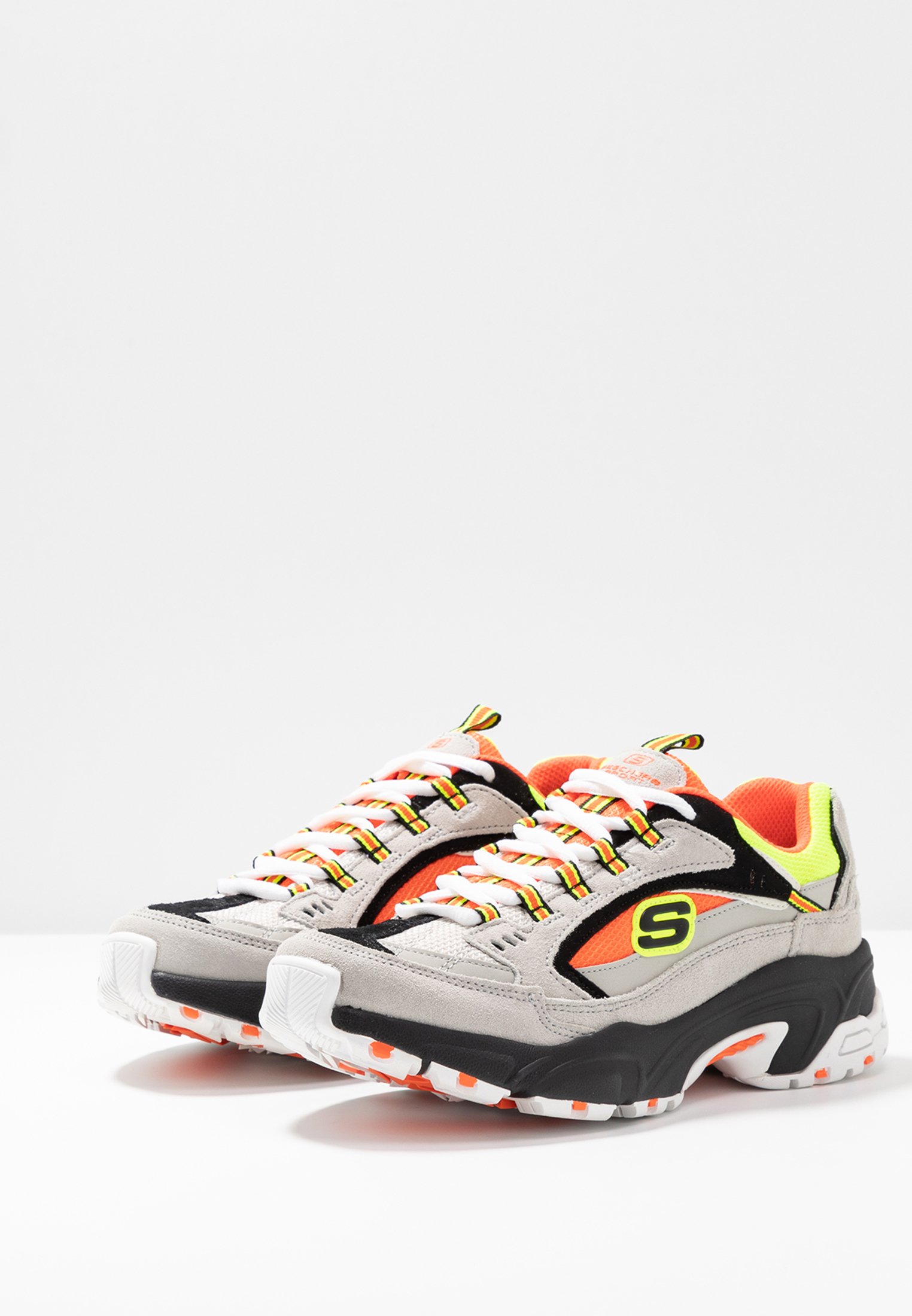 Skechers Sport STAMINA Joggesko grayorangeyellowblack Skechers Sport STAMINA Joggesko grayorangeyellowblack