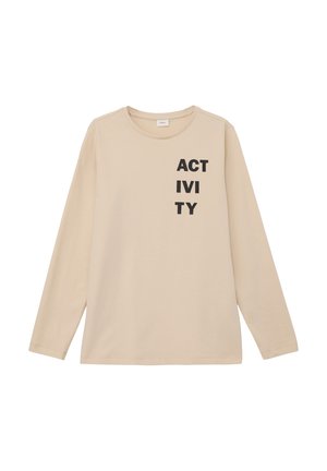 Langærmet T-shirt - beige