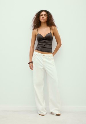 Stradivarius, CORSETRY-INSPIRED TOP - Débardeur - dark brown