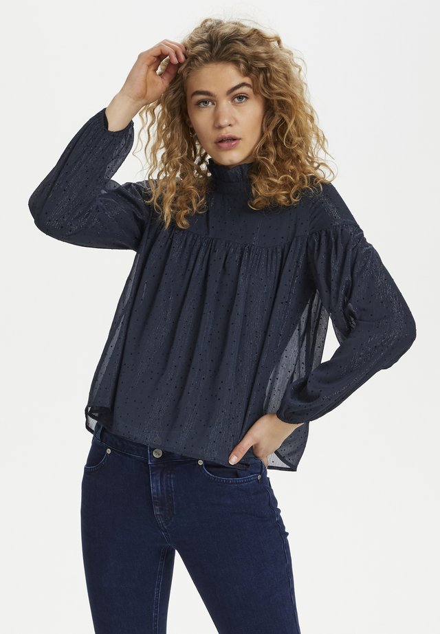 HUNTER DHESTER - Blouse - navy dot print