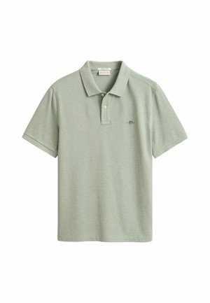 GANT, REG SHIELD SS PIQUE POLO - Polo - soft green melange