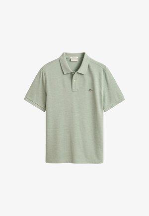 GANT, REG SHIELD SS PIQUE POLO - Polokošeľa - soft green melange