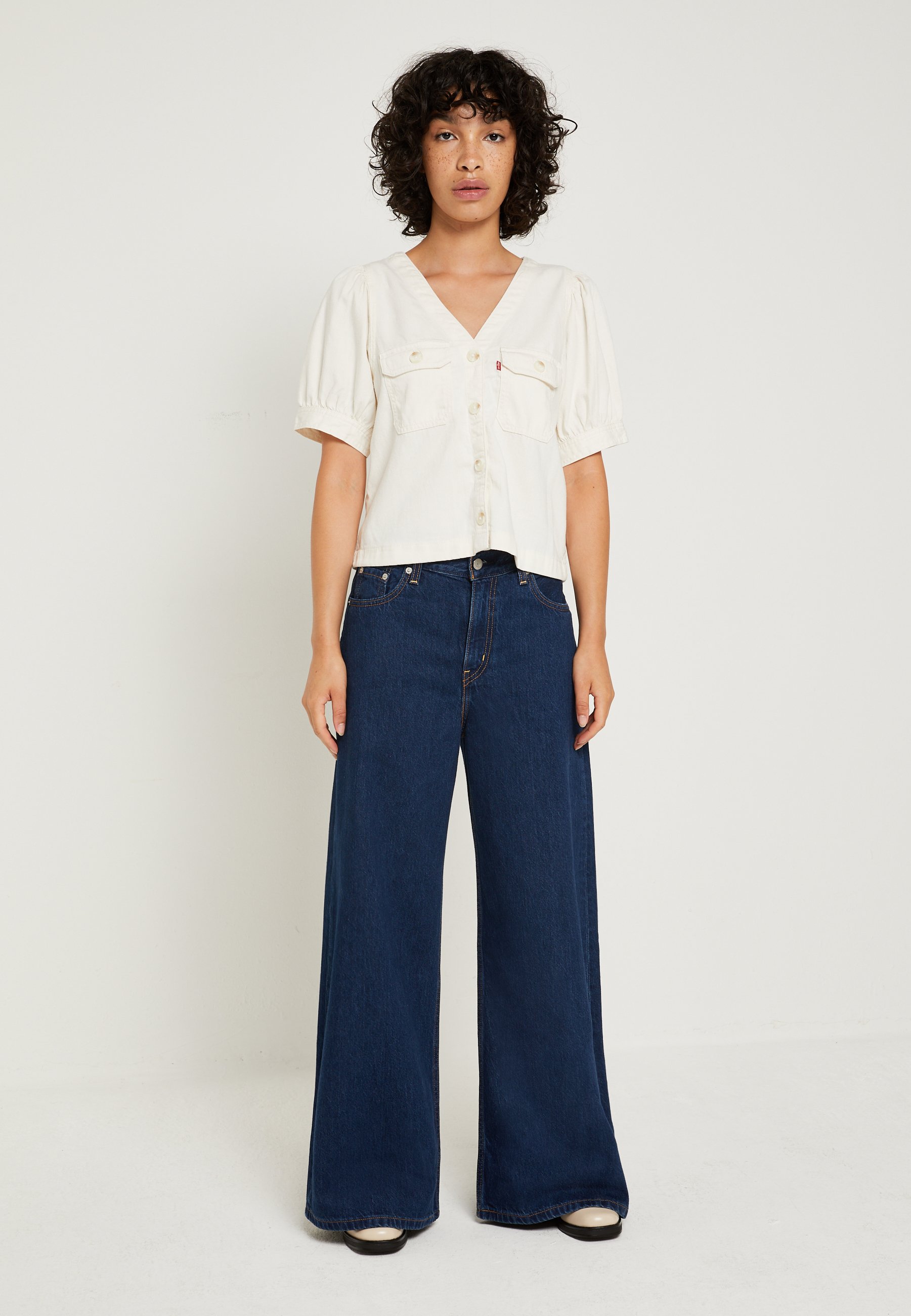 Levi's® LOOSE ULTRA WIDE LEG - Jean flare - at the ready loose/denim bleu -  ZALANDO.FR