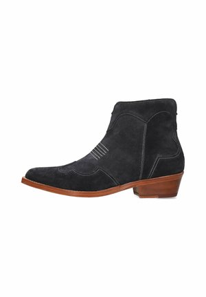 SHYLA GRASSLAND STITCHING - Cowboy/biker ankle boot - blue