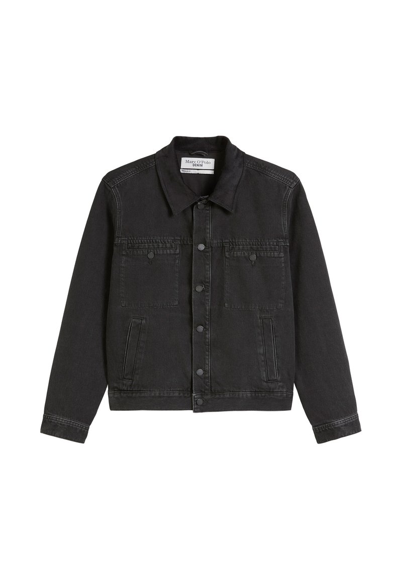 Marc O'Polo DENIM REGULAR MIT KRAGEN - Denim jacket - black - Zalando