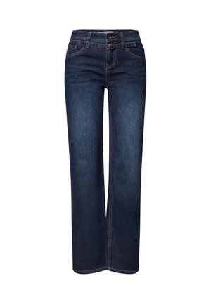 Street One, STRAIGHT-LEG JEANS WITH A BELT - Jean droit - deep blue washed