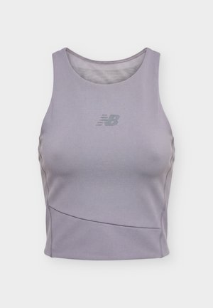 New Balance, RC ELITE STORAGE CROP TANK  - Haut - off-line grey