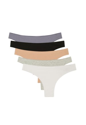BRASILIANA  TINTA UNITA 5 PACK  - Perizoma - 1x Black, 1x White, 1x Nude, 1x Light Grey, 1x Blue