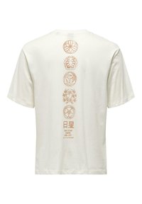 Only & Sons 2ER-SET RUNDHALS KURZARM - Print T-shirt - weiß-grau