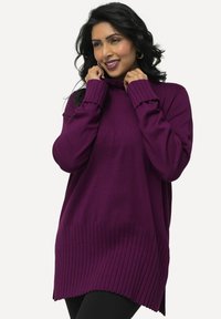 Ulla Popken STEHKRAGEN LANGARM - Strickpullover - pink berry