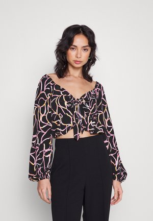 Vero Moda Petite VMNYA CATCH - Μπλούζα - black/nina