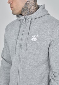 SIKSILK ESSENTIALS - Felpa con zip - grey marl