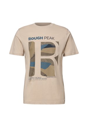 Street One MEN, MIT FRONTPRINT - T-shirt con stampa - beige