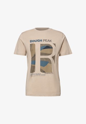 Street One MEN, MIT FRONTPRINT - T-shirt con stampa - beige