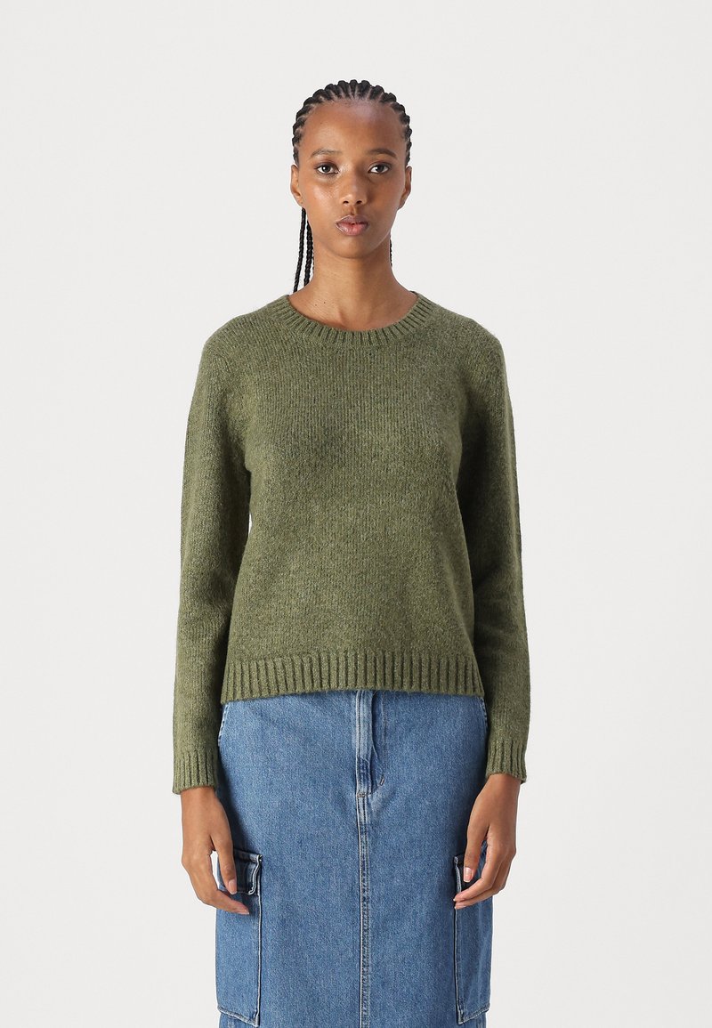 JDY JDYSILJA O-NECK - Jersey de punto - winter moss