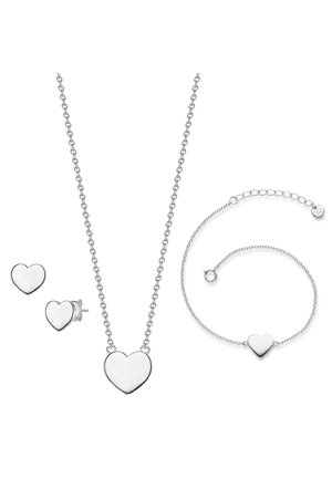 SILBER-SET SET (KETTE+ARMBAND+OHRSTECKER) STERLING SILBER - Necklace - silberfarben