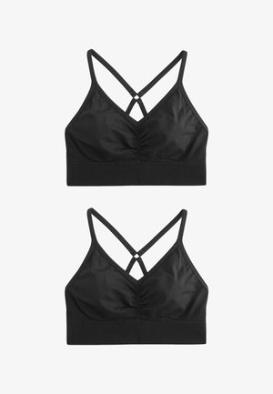 REGULAR FIT - SEAMLESS STRAPPY 2 PACK - Biustjė - black