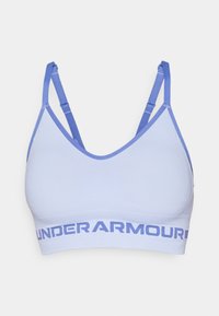 SEAMLESS LOW LONG BRA - Light support sports bra - celeste/white
