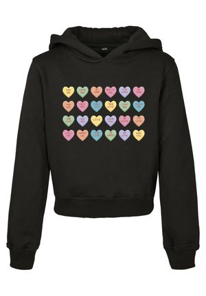 SWEET HEART CANDY CROPPED  - Hoodie - black