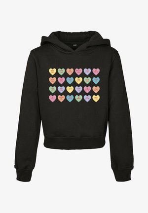 SWEET HEART CANDY CROPPED  - Sportinis megztinis - black