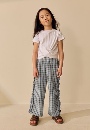 Next, REGULAR FIT - PULLON WIDE LEG TROUSERS  . - Püksid - navy white check