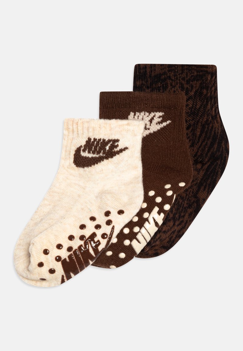 Nike Sportswear INFANT GIRLS GRIP 3 PACK - Kojinės - cacao wow