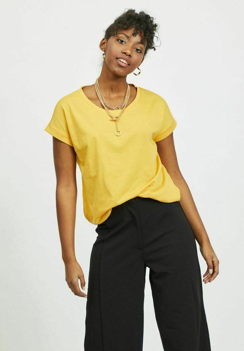 VILA VIDREAMERS NEW NOOS - T-shirt - bas - spicy mustard