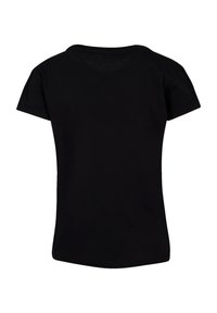 Black cotton t-shirt, short sleeves, crew neck, straight hem, smooth texture, no graphics or patterns, simple design.
