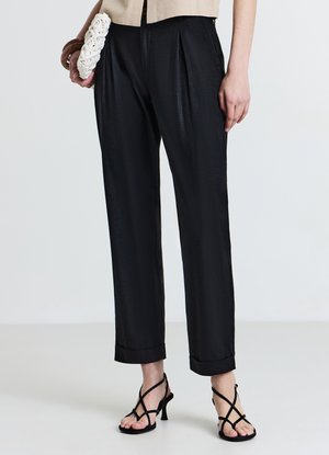 TASCHE ALLA FRANCESE MISTO - Pantalon classique - ultrablack