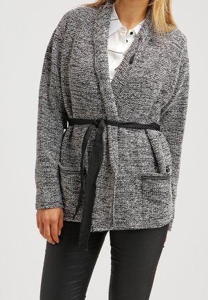 Strickjacke - mottled grey