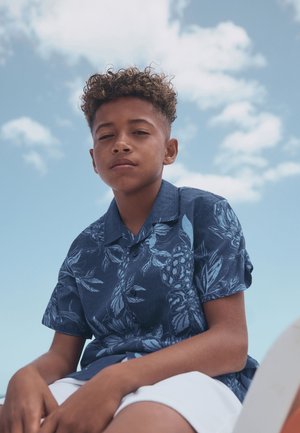 Next, REGULAR FIT - SHORT SLEEVE REVERE COLLAR SHIRT  . - Hemd - navy pinapple print