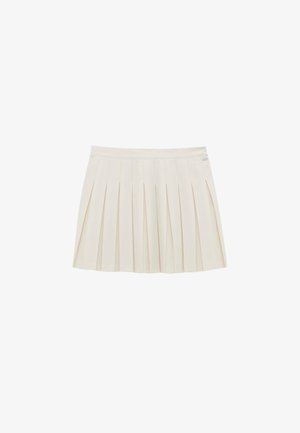 BASIC BOX PLEAT - A-line skirt - beige