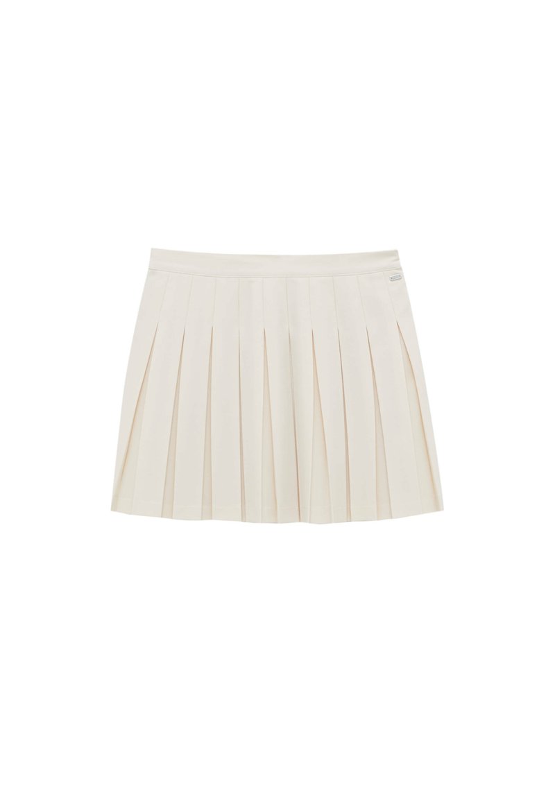 PULL&BEAR BASIC BOX PLEAT Jupe trapèze beige ZALANDO.BE