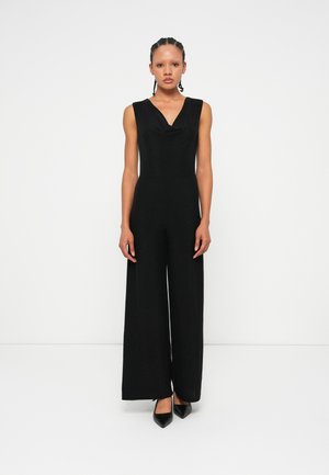 ASHA TWIRL BACK COWL JUMPSUIT - Mono - black